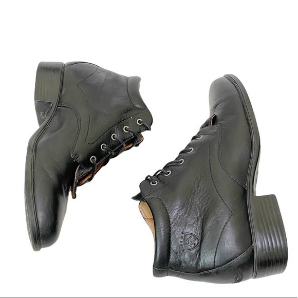 Ariat Josie Kiltie Ankle Boots Black Leather 7.5B - Picture 4 of 11